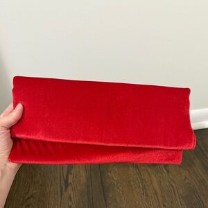 Red Velvet Clutch Anthropologie NWT